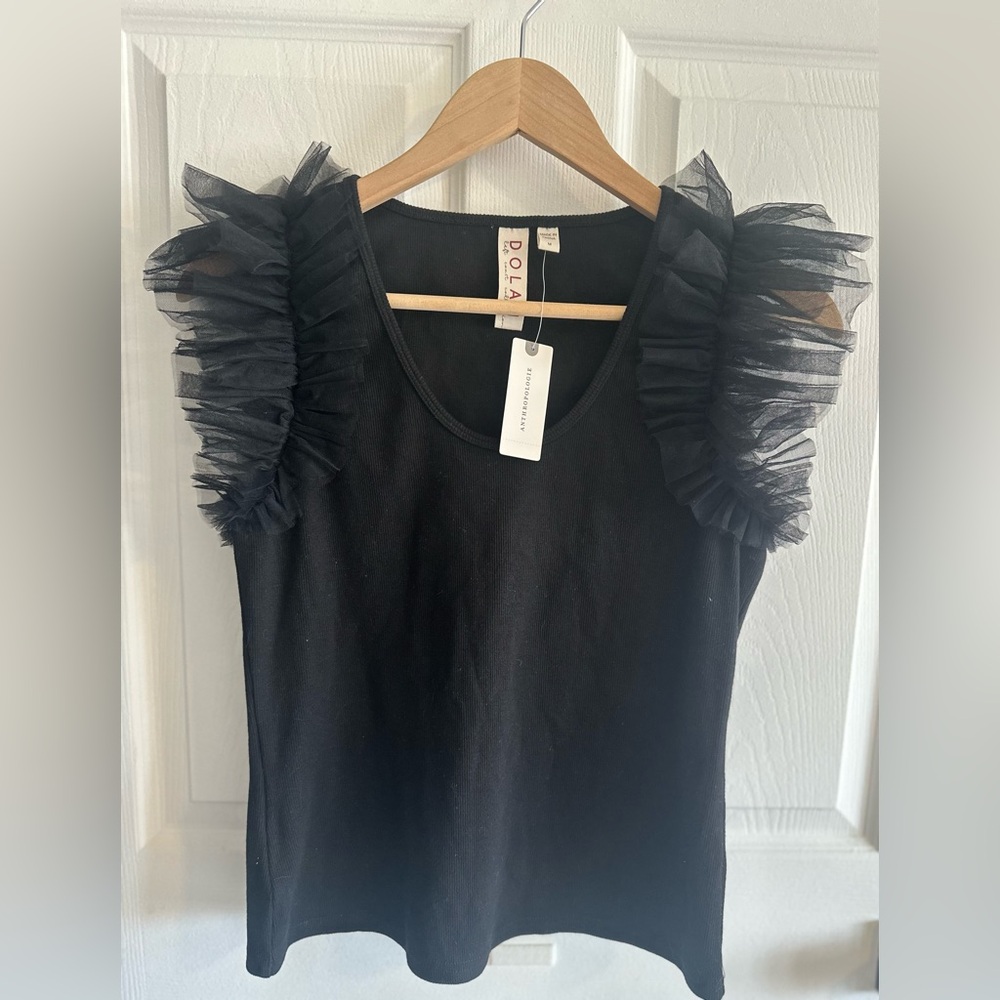 Anthropologie X DOLAN Tulle Sleeve Tank Top NWT, Size Medium - Picture 5 of 11